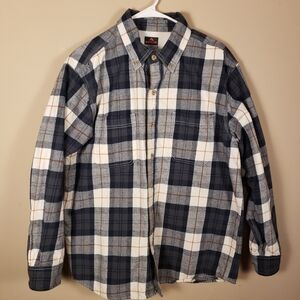 Ridgecut Toughwear Heavyweight Button Down Flannel Shirt Size Large Workwear